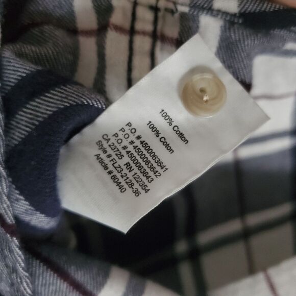 Aritzia Tna Cream/Black Combo Soft Flannel Button-down Shirt Size XS - Picture 5 of 5